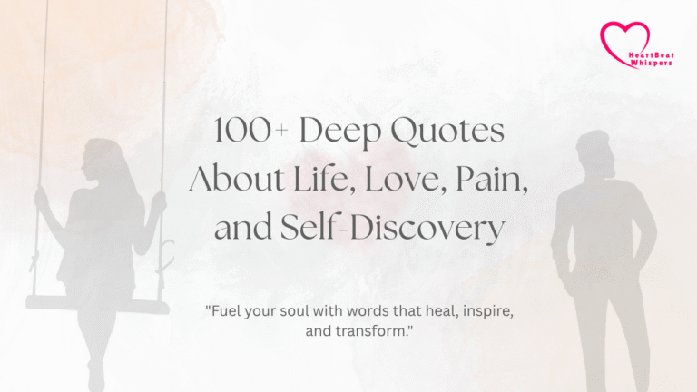Deep Quotes About Life, Love, Pain, and Self-Discovery