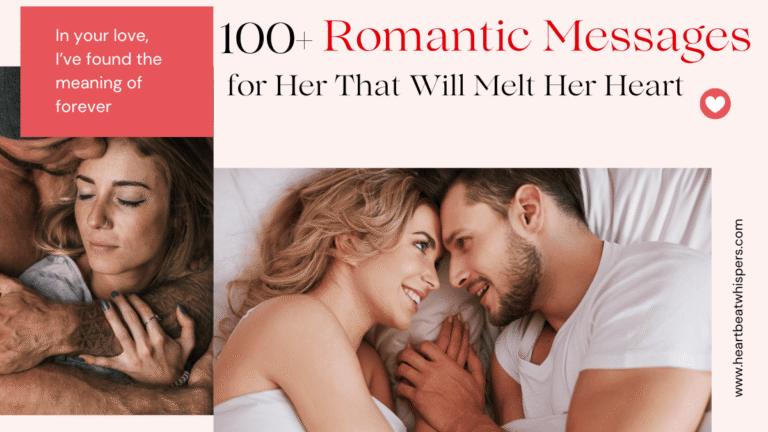 Romantic love messages for her with heartwarming design background